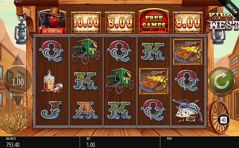 King of the West slot interface
